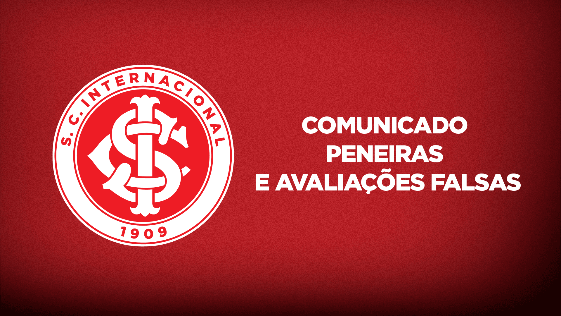 Nota Oficial - Peneiras e Avaliações