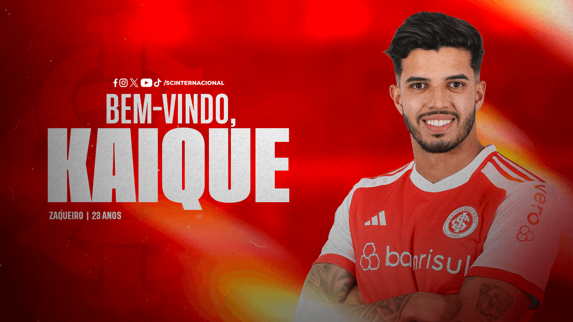 Kaique Rocha é o novo reforço do Inter 