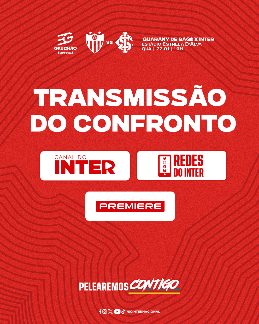 Canal do Inter, em áudio, e Premiere transmitem primeira partida do Inter no Gauchão