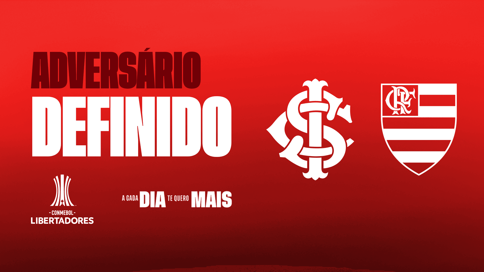 Inter enfrentará o Flamengo nas oitavas de final da CONMEBOL Libertadores