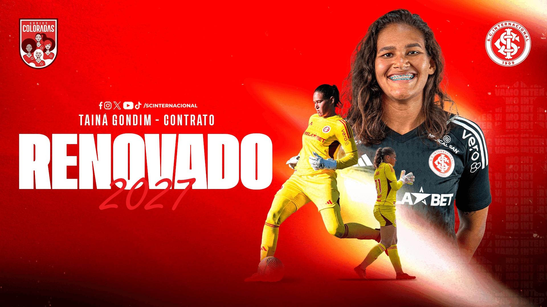 Inter renova com a goleira Tainá até 2027