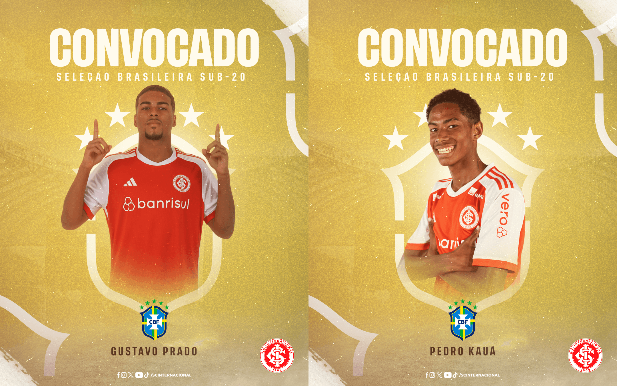 Gustavo Prado e Pedro Kauã são convocados para a Seleção Sub-20