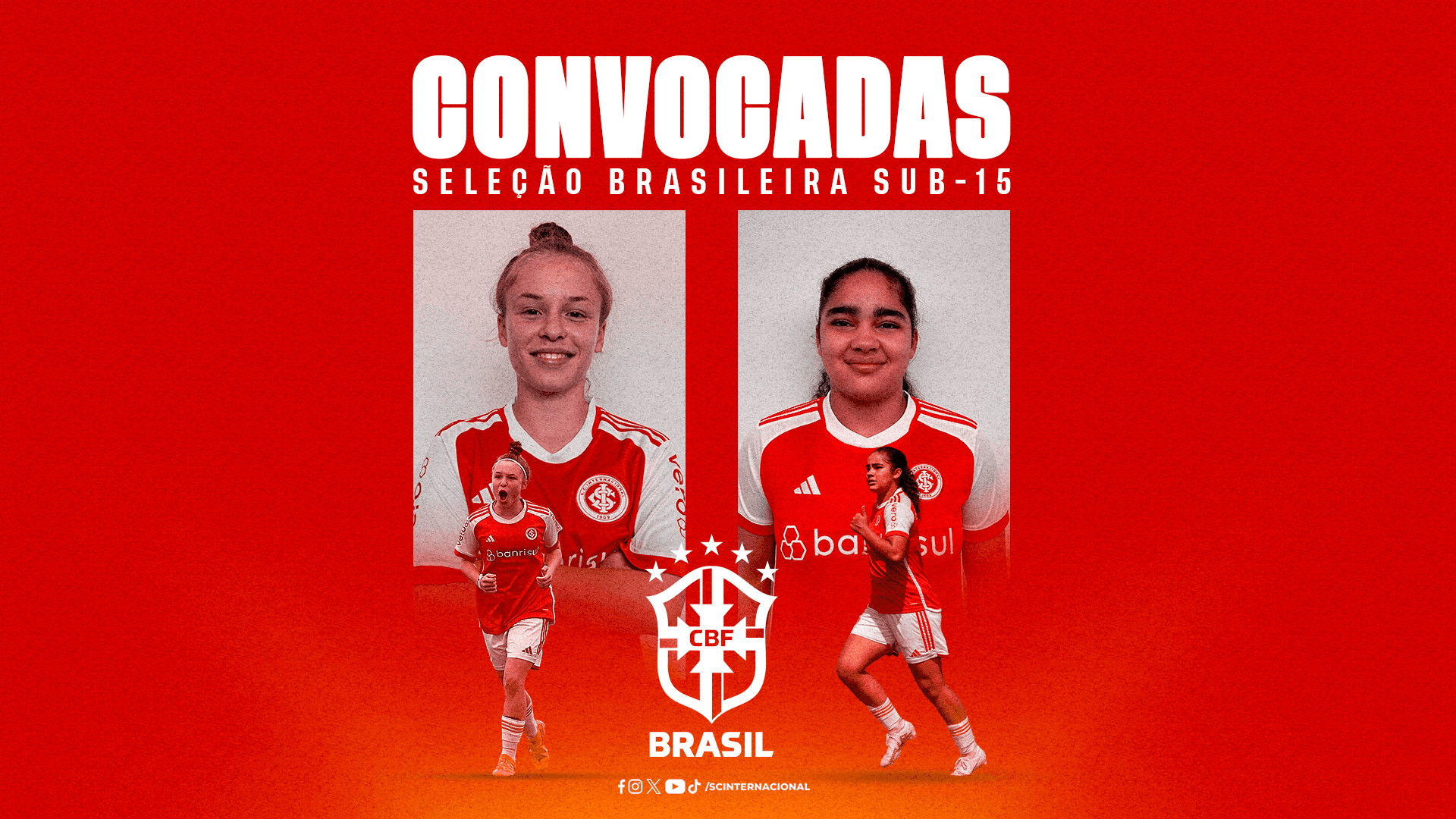 Joana e Lara Lay são convocadas para a Seleção Brasileira Sub-15