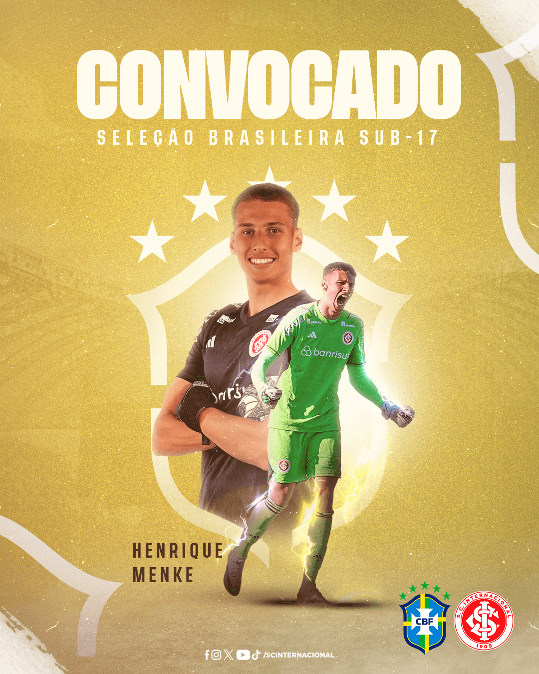 Henrique Menke é convocado para Seleção Brasileira Sub-17